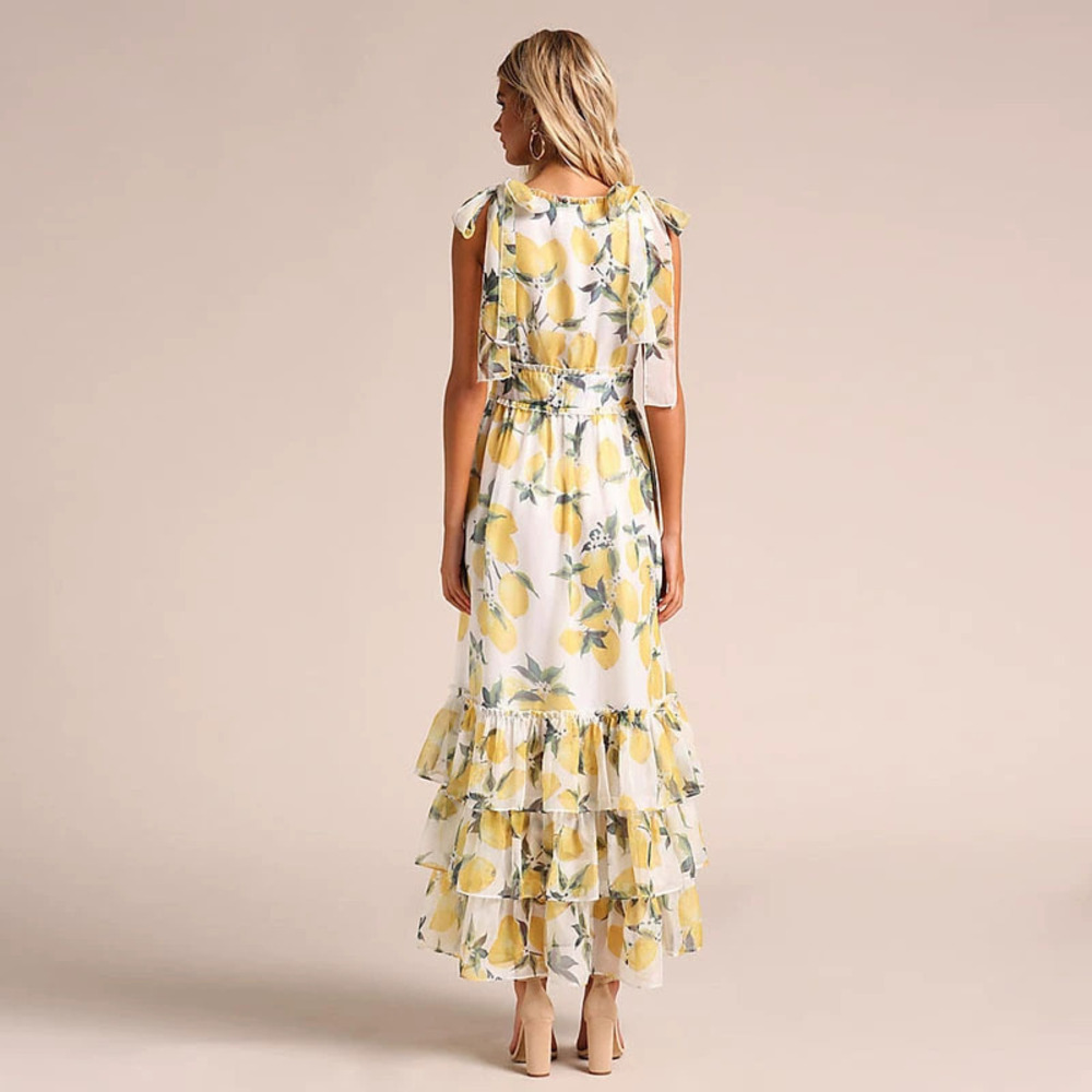 ZARA Sexy Sleeveless Floral Print Summer Dress